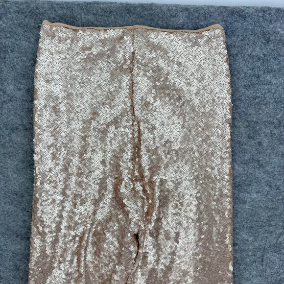 Commando Sequin Leggings Champagne Blush Gold Medium High Waist Slimming - Picture 5 of 5